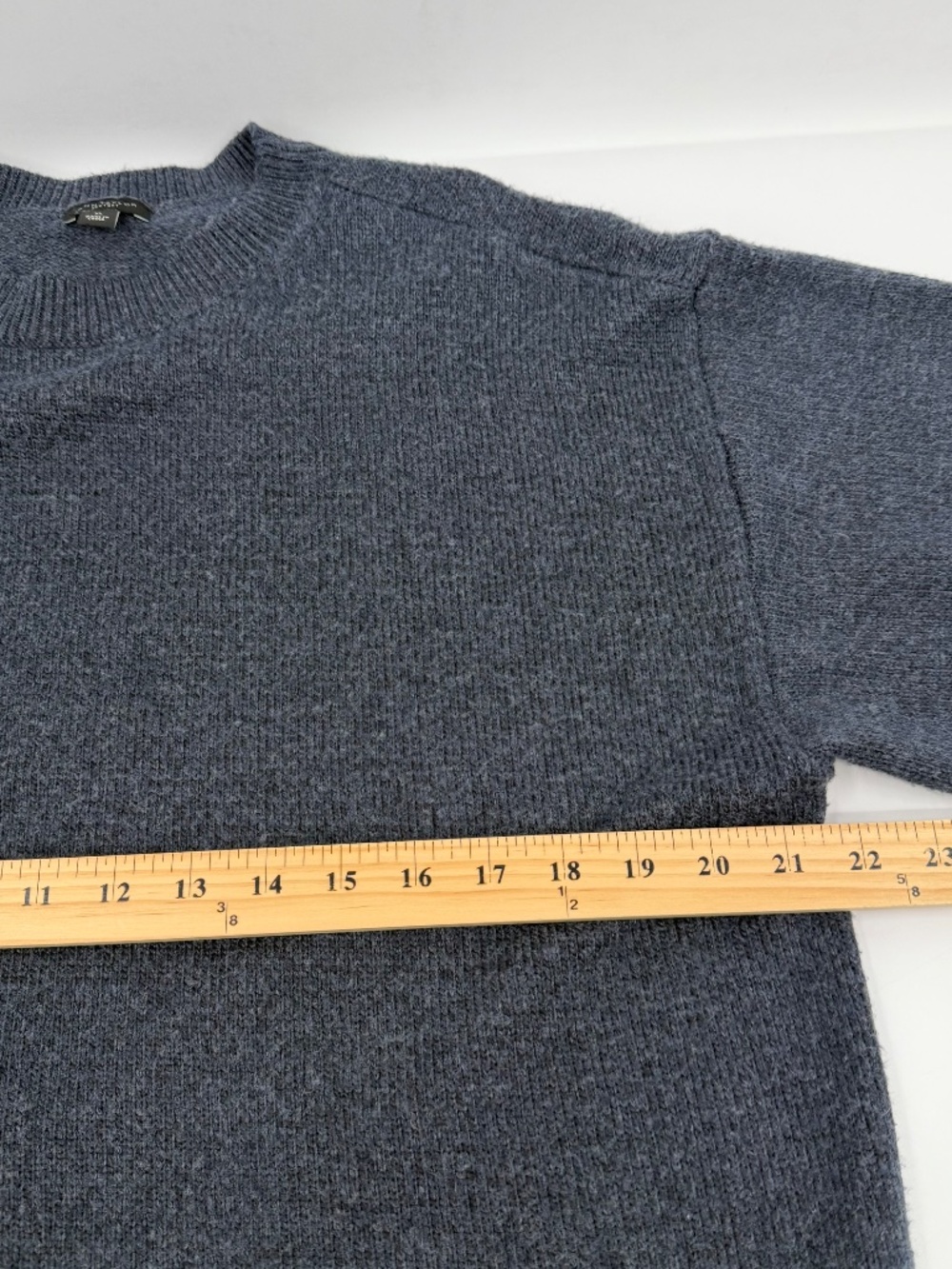 Ann Taylor Factory Sweater Top Women XL Blue Short Sleeve Knit Crew Neck Preppy - Picture 8 of 10